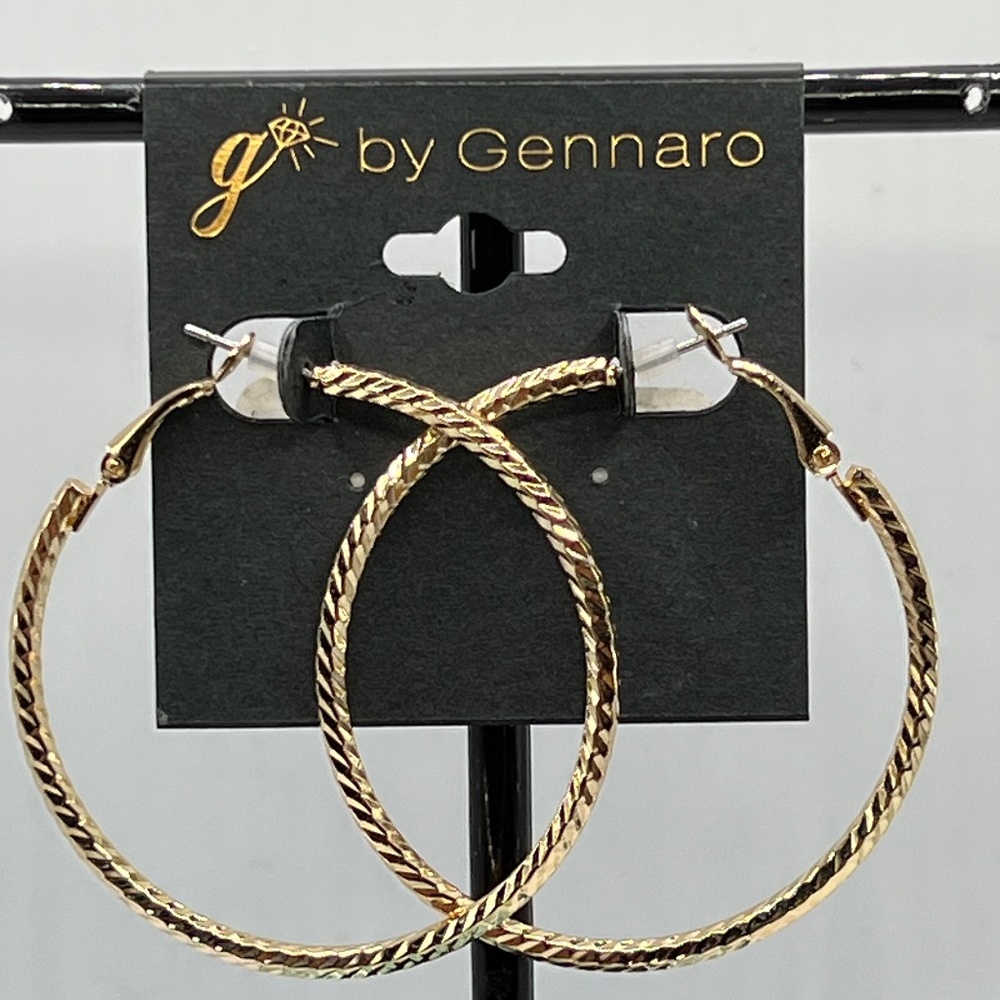 G by Gennaro Earrings $12ea / 3 for $20 Oversize Gold Hoops 70's Retro Vibe